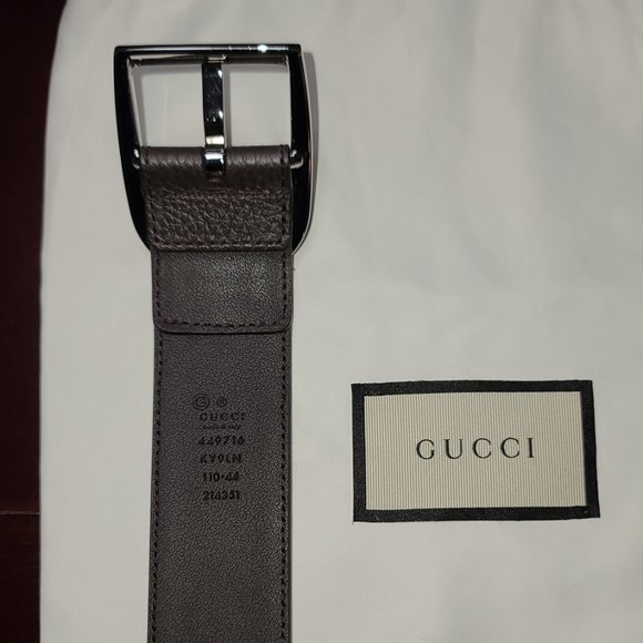 Gucci Rectangular Buckle Belt Supreme Canvas and Leather - Picture 5 of 6